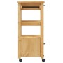Carrito de cocina MONZA madera maciza de pino 48x40x88,5 cm