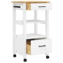 Carrito de cocina MONZA madera maciza de pino 48x40x88,5 cm
