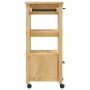 Carrito de cocina MONZA madera maciza de pino 48x40x88,5 cm