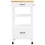 Carrito de cocina MONZA madera maciza de pino 48x40x88,5 cm
