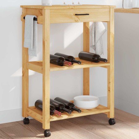 Carrito de cocina MONZA madera maciza de pino 60x40x88,5 cm