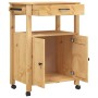 Carrito de cocina MONZA madera maciza de pino 60x40x88,5 cm