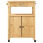 Carrito de cocina MONZA madera maciza de pino 60x40x88,5 cm
