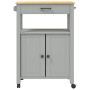 Carrito de cocina MONZA madera maciza de pino 60x40x88,5 cm