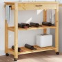 Carrito de cocina MONZA madera maciza de pino 84x40x88,5 cm