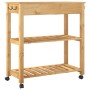 Carrito de cocina MONZA madera maciza de pino 84x40x88,5 cm