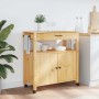 Carrito de cocina MONZA madera maciza de pino 84x40x88,5 cm