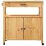 Carrito de cocina MONZA madera maciza de pino 84x40x88,5 cm