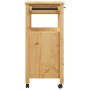 Carrito de cocina MONZA madera maciza de pino 84x40x88,5 cm