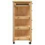Carrito de cocina MONZA madera maciza de pino 84x40x88,5 cm