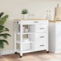 Carrito de cocina MONZA madera maciza de pino 84x40x88,5 cm