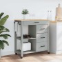 Carrito de cocina MONZA madera maciza de pino 84x40x88,5 cm