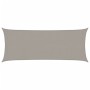 Toldo de vela rectangular HDPE gris claro 160 g/m² 2x4,5 m