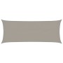 Toldo de vela rectangular HDPE gris claro 160 g/m² 2x5 m