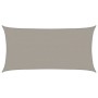 Toldo de vela rectangular HDPE gris claro 160 g/m² 4x7 m