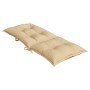 Cojines silla respaldo alto 2 uds tela beige melange 120x50x7cm