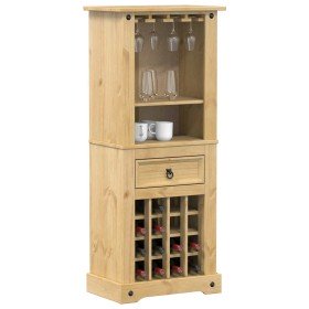 Mueble botellero Corona madera maciza de pino 56x35x134,5 cm en Armarios para vino y licores | Comprar online en Foro24