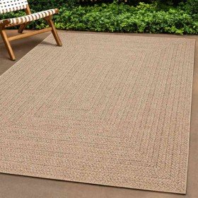 Alfombra ZIZUR apariencia de yute interior exterior 240x240 cm en Alfombras | Comprar online en Foro24