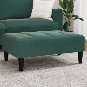 Reposapiés de terciopelo verde oscuro 77x55x31 cm en Otomanas | Comprar online en Foro24