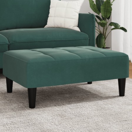 Reposapiés de terciopelo verde oscuro 77x55x31 cm en Otomanas | Comprar online en Foro24