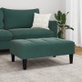 Reposapiés de terciopelo verde oscuro 77x55x31 cm en Otomanas | Comprar online en Foro24