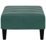 Reposapiés de terciopelo verde oscuro 77x55x31 cm en Otomanas | Comprar online en Foro24