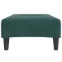 Reposapiés de terciopelo verde oscuro 77x55x31 cm