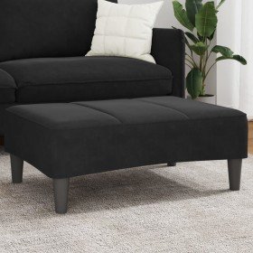 Reposapiés de terciopelo negro 77x55x31 cm en Otomanas | Comprar online en Foro24