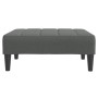 Reposapiés de tela gris oscuro 77x55x31 cm