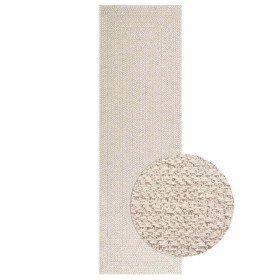 Alfombra ZIZUR apariencia yute interior exterior crema 80x250cm en Alfombras | Comprar online en Foro24