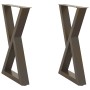 Patas para mesa de comedor (2 unidades, acero natural, 50 x
