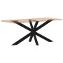 Pata de mesa de comedor forma de araña negra 150x78x(72-73) cm