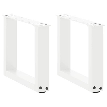 Patas para mesa de centro en forma de U (2 unidades), color blanco, 40 x (30-31) cm, acero en Patas para mesas | Comprar online 