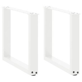 Patas para mesa de centro en forma de U (2 unidades), color blanco, 50 x (42-43) cm, acero en Patas para mesas | Comprar online 