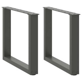 Patas para mesa de centro en forma de U (2 unidades), antracita, 50 x (42-43) cm, acero en Patas para mesas | Comprar online en 