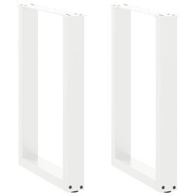 Patas para mesa de comedor en forma de U (2 unidades), color blanco, 50 x (72-73) cm, acero en Patas para mesas | Comprar online