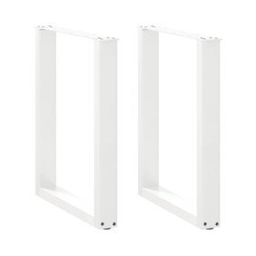 Patas para mesa de comedor en forma de U (2 unidades), color blanco, 70 x (72-73) cm, acero en Patas para mesas | Comprar online