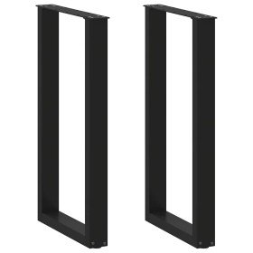 Patas para mesa de bar en forma de U (2 unidades), color negro, 40 x (90-91) cm, acero en Patas para mesas | Comprar online en F