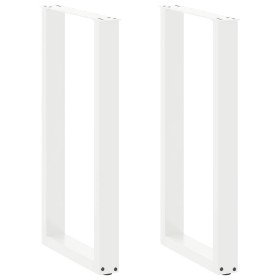 Patas para mesa de bar en forma de U (2 unidades), color blanco, 40 x (90-91) cm, acero en Patas para mesas | Comprar online en 