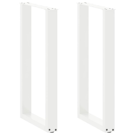 Patas para mesa de bar en forma de U (2 unidades), color blanco, 40 x (90-91) cm, acero en Patas para mesas | Comprar online en 