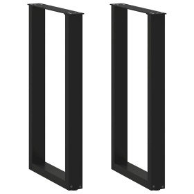 Patas para mesa de bar en forma de U (2 unidades), color negro, 50 x (90-91) cm, acero en Patas para mesas | Comprar online en F