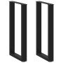 Patas para mesa de bar en forma de U (2 unidades), color negro, 50 x (90-91) cm, acero en Patas para mesas | Comprar online en F