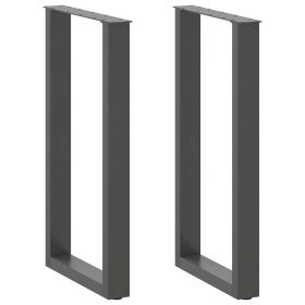 Patas para mesa de bar en forma de U (2 unidades), antracita, 50 x (90-91) cm, acero en Patas para mesas | Comprar online en For