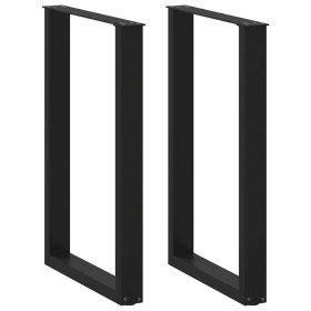 Patas para mesa de bar en forma de U (2 unidades), color negro, 60 x (90-91) cm, acero en Patas para mesas | Comprar online en F