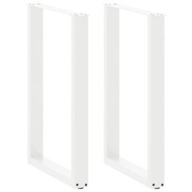 Patas para mesa de bar en forma de U (2 unidades), color blanco, 60 x (90-91) cm, acero en Patas para mesas | Comprar online en 