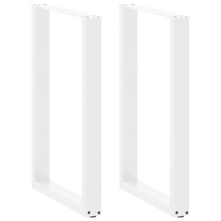Patas para mesa de bar en forma de U (2 unidades), color blanco, 60 x (90-91) cm, acero en Patas para mesas | Comprar online en 