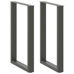 Patas para mesa de bar en forma de U (2 unidades), antracita, 60 x (90-91) cm, acero en Patas para mesas | Comprar online en For