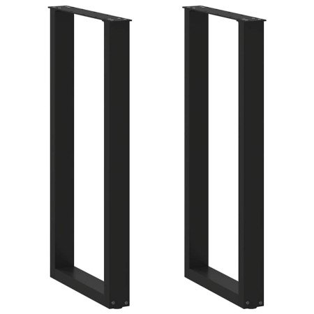 Patas para mesa de bar en forma de U (2 unidades), color negro, 40 x 100-101 cm, acero en Patas para mesas | Comprar online en F