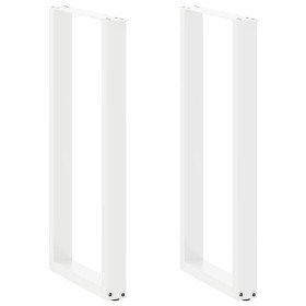 Patas para mesa de bar en forma de U (2 unidades), color blanco, 40 x 100-101 cm, acero en Patas para mesas | Comprar online en 