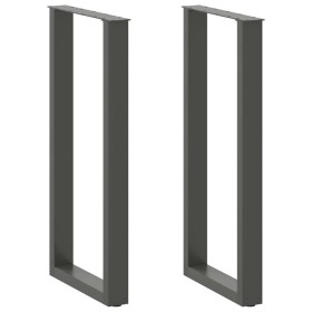 Patas para mesa de bar en forma de U (2 unidades), antracita, 40 x (100-101) cm, acero en Patas para mesas | Comprar online en F